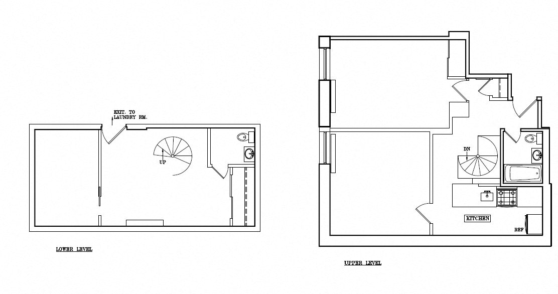 Floor plan for 2 beds, 1.5 baths, 765 sqft